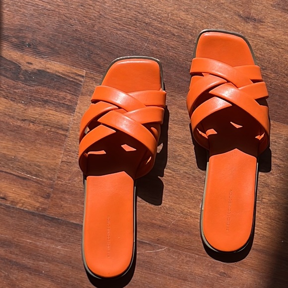 French Connection Shoes - USED fcuk bottega style square toe woven slides